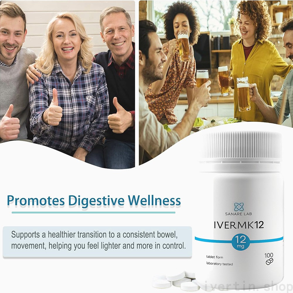 IVERMK 12 mg 100 Tablets Sanare Lab